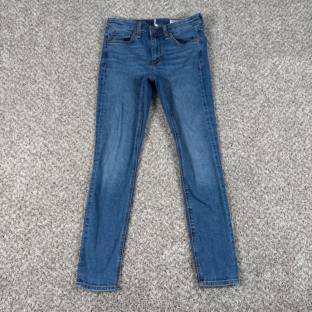 Rag & Bone Jeans Womens 27 Blue Cate Mid Rise Ankle Skinny Pismo Stretch Denim